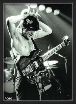 Innrammet plakat AC/DC - Angus Young 1979