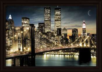 Innrammet plakat Manhattan - Lights