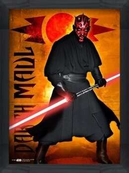 Innrammet plakat STAR WARS - darth maul