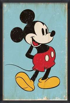 Innrammet plakat Mickey Mouse - Retro