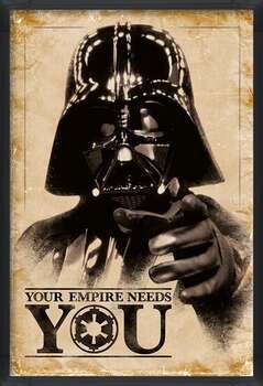 Innrammet plakat Star Wars - Your Empire Needs You
