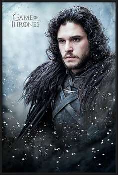 Innrammet plakat Game of Thrones - Jon Snow
