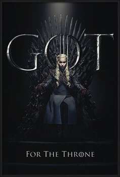 Innrammet plakat Game Of Thrones - Daenerys For The Throne