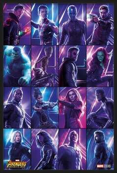 Innrammet plakat Avengers: Infinity War - Heroes
